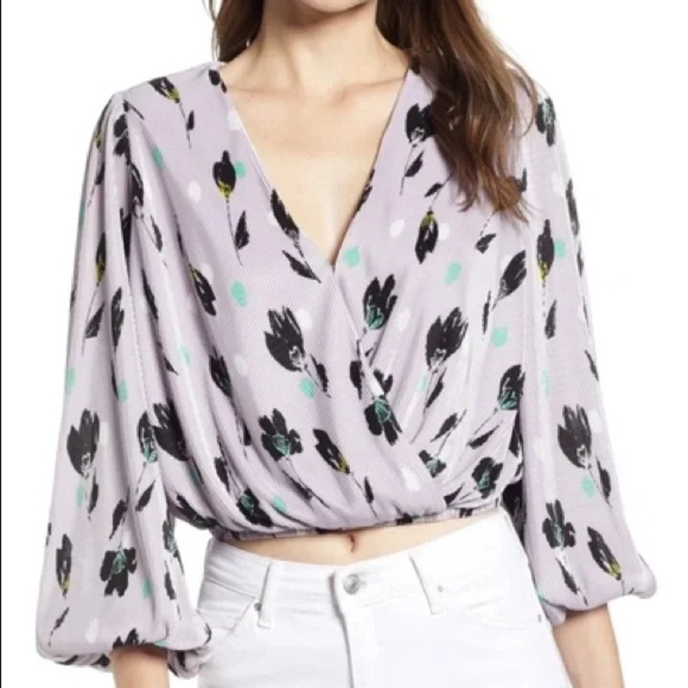 Astr Black and Green Blouse Elegant Top